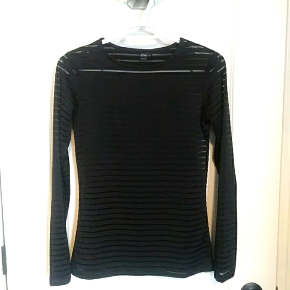 Sheer long sleeve top